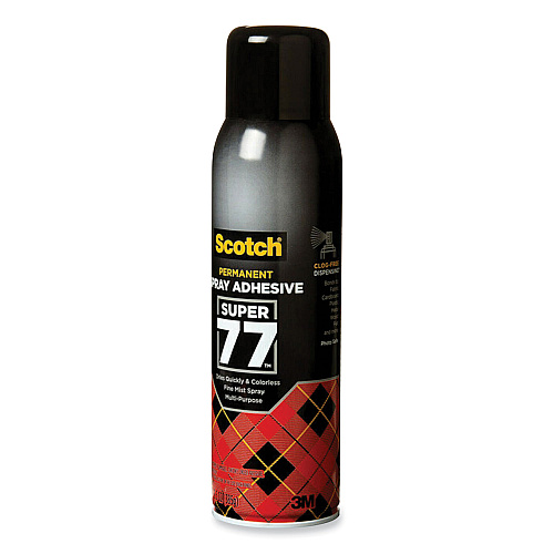 Scotch Super 77 Multipurpose Spray Adhesive, 13.57 oz, Dries Clear