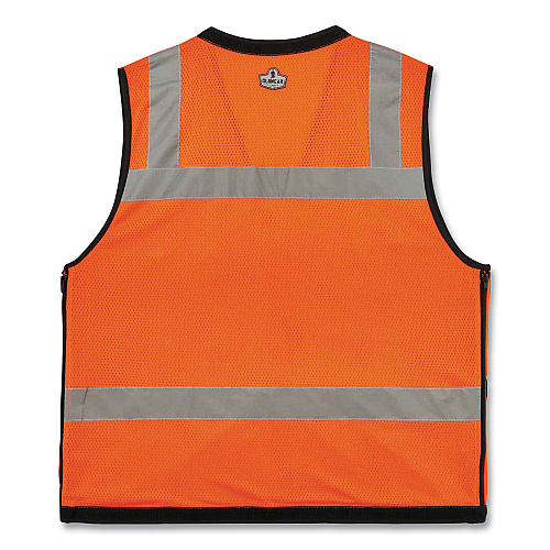 ergodyne GloWear 8253HDZ Class 2 Heavy-Duty Mesh Surveyors Vest, Polyester, Large/X-Large, Orange (23315)