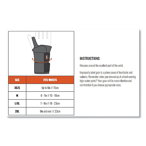 ergodyne ProFlex 4020 Lightweight Wrist Support, Large/X-Large, Fits Right Hand, Gray (70296)