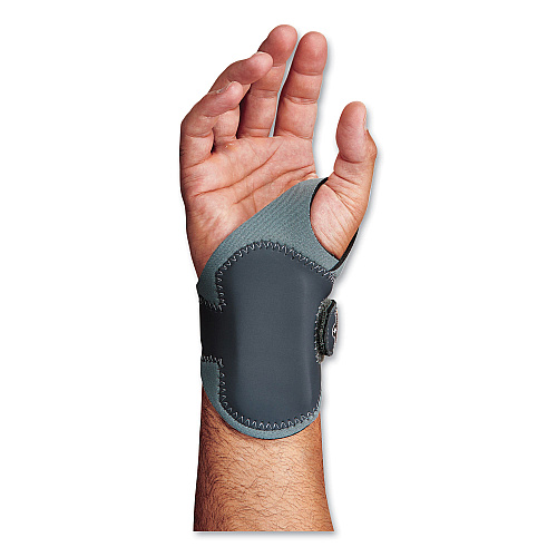 ergodyne ProFlex 4020 Lightweight Wrist Support, X-Small/Small, Fits Left Hand, Gray (70282)