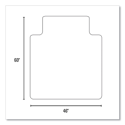ES Robbins EverLife Chair Mat for Extra High Pile Carpet with Lip, 46 x 60, Clear (124381)