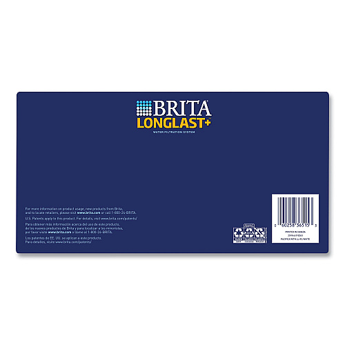 Brita Pacifica Pitcher with Longlast+ Filter, 0.63 gal, White/Clear (36515)