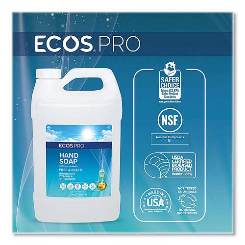 ECOS PRO Liquid Hand Soap, Free and Clean Scent, 1 gal (PL966304)