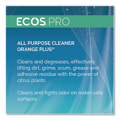 ECOS PRO Orange Plus All Purpose Cleaner and Degreaser, Citrus Scent, 1 gal Bottle (PL970604)