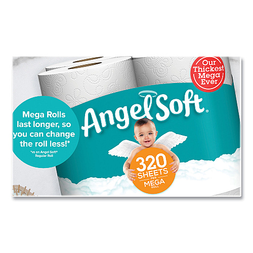 Angel Soft&reg; Mega Toilet Paper, 2-Ply, 320 Sheets, 48 Rolls (7940350)