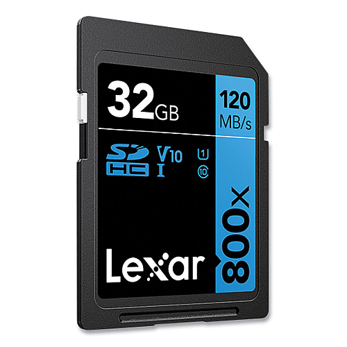 Lexar BLUE Series SDHC Memory Card, UHS-I U1 Class 10, 32 GB, 2/Pack (8032GB2NNU)