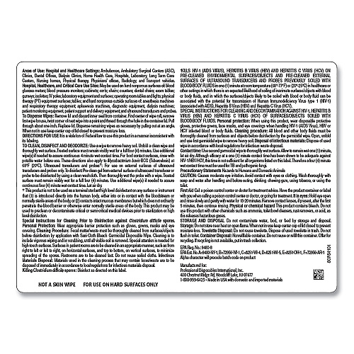 Sani-Cloth Bleach Germicidal Disposable Wipes, 1-Ply, 6 x 5, Unscented, White, 160/Canister, 12 Canisters/Carton (P84172)