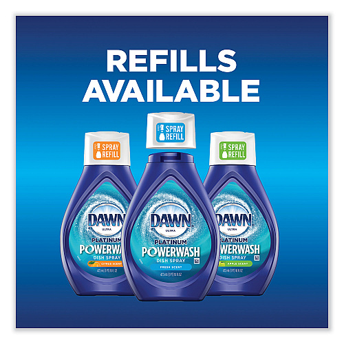 Dawn Platinum Powerwash Dish Spray, Free & Clear, Unscented, 16 oz Spray Bottle (65732)