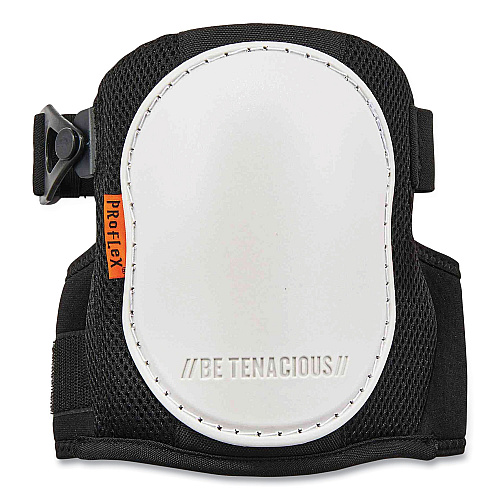 ergodyne ProFlex 377 Lightweight Gel Knee Pads, Smooth Hard Cap, Buckle/Hook and Loop Closure, Black, Pair (18477)