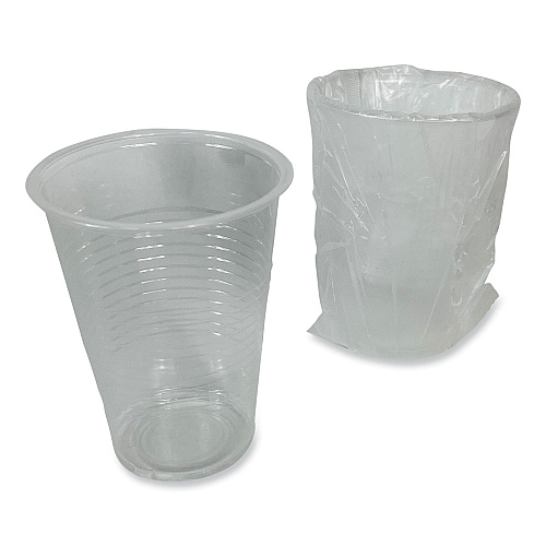 Boardwalk&reg; Translucent Plastic Cold Cups, Wrapped, 9 oz, 1000/CT (BWKWRAPCUP)