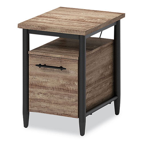 Whalen Thomasville Breslyn One-Drawer Vertical File Cabinet, with Shelf, Letter/Legal, Crosscut Hickory, 16" x 20" x 22.2" (BRDFTV)