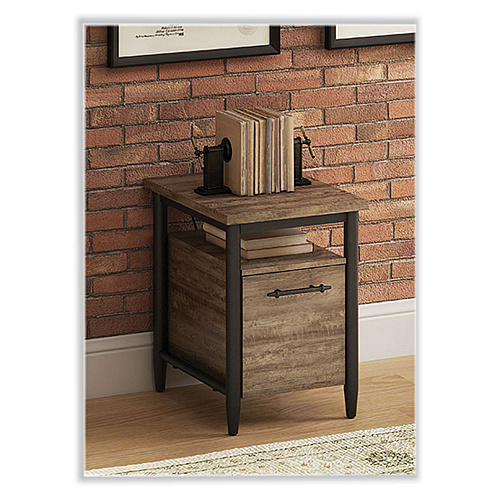 Whalen Thomasville Breslyn One-Drawer Vertical File Cabinet, with Shelf, Letter/Legal, Crosscut Hickory, 16" x 20" x 22.2" (BRDFTV)