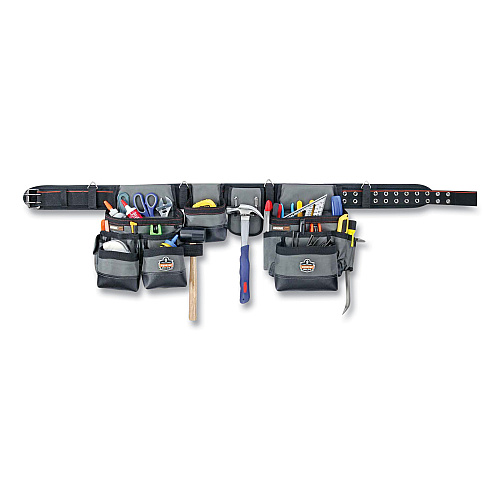 ergodyne Arsenal 5504 34-Pocket Synthetic Tool Rig, Fits Waist 40" to 54", Polyester, Gray (13616)