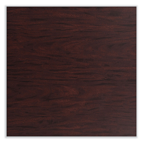 NPS Cafe Table, 36w x 36d x 30h, Square Top/Round Base, Mahogany Top, Black Base (CT33636RD1MY)