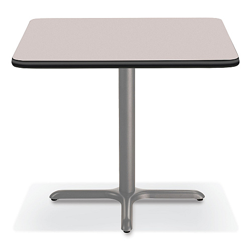 NPS Cafe Table, 36w x 36d x 30h, Square Top/X-Base, Gray Nebula Top, Gray Base (CG33636XD1GY)