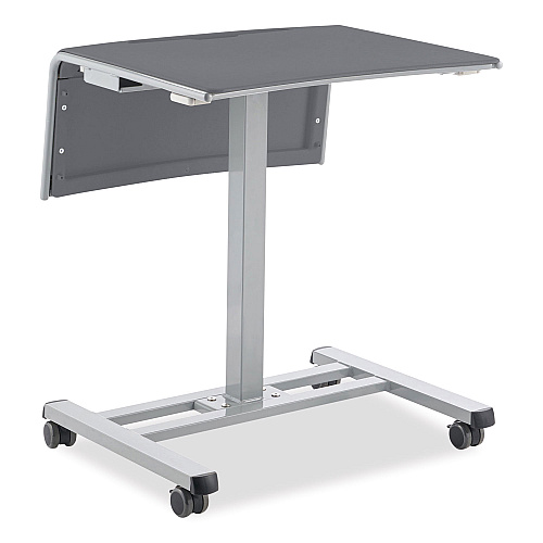 NPS Sit-Stand Student Desk Pro, 23.5" x 19.5" x 28.5" to 41.75", Charcoal Gray (SSDG20)