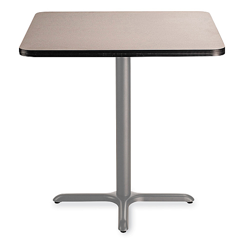 NPS Cafe Table, 36w x 36d x 36h, Square Top/X-Base, Gray Nebula Top, Gray Base (CG33636XC1GY)