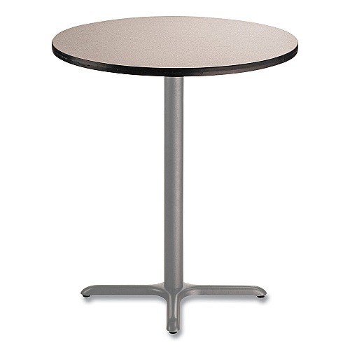 NPS Cafe Table, 36" Diameter x 42h, Round Top/X-Base, Gray Nebula Top, Gray Base (CG13636XB1GY)