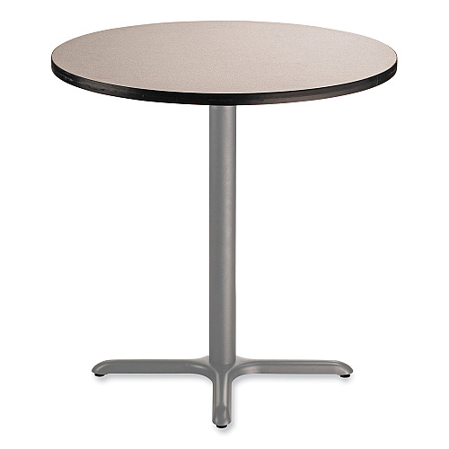 NPS Cafe Table, 36" Diameter x 36h, Round Top/X-Base, Gray Nebula Top, Gray Base (CG13636XC1GY)