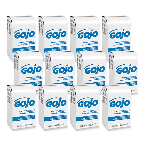 GOJO Premium Lotion Soap Refill, Waterfall Scent, 800 mL, 12/Carton (910612CT)