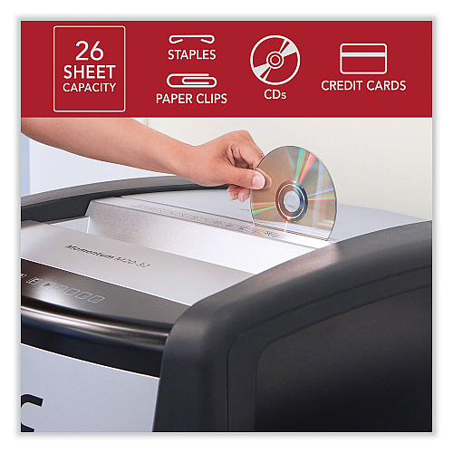 GBC Momentum X26-32 Micro-Cut P-4 Anti-Jam Shredder, 26 Manual Sheet Capacity (WSM177005)