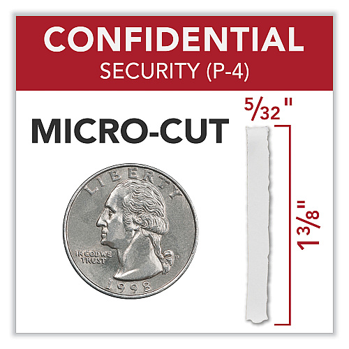 GBC Momentum X22-23 Micro-Cut P-4 Anti-Jam Shredder, 22 Manual Sheet Capacity (WSM177004)