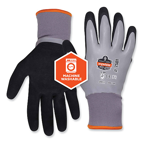 ergodyne ProFlex 7501 Coated Waterproof Winter Gloves, Gray, X-Large, Pair (17635)