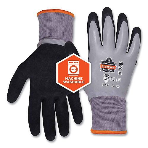 ergodyne ProFlex 7501 Coated Waterproof Winter Gloves, Gray, Medium, Pair (17633)
