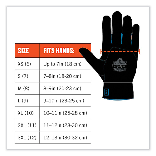 ergodyne ProFlex 7401-CASE Coated Lightweight Winter Gloves, Orange, Medium, 144 Pairs/Carton (17893)
