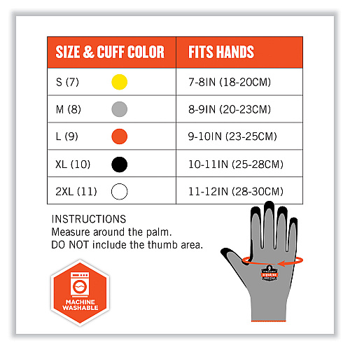 ergodyne ProFlex 7031-CASE ANSI A3 Nitrile-Coated CR Gloves, Gray, Medium, 144 Pairs/Carton (17883)