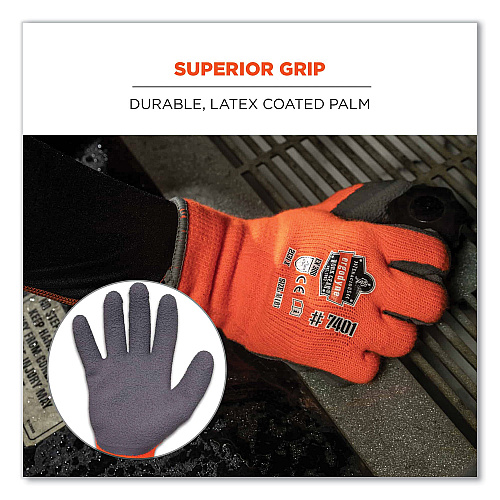 ergodyne ProFlex 7401-CASE Coated Lightweight Winter Gloves, Orange, X-Large, 144 Pairs/Carton (17895)