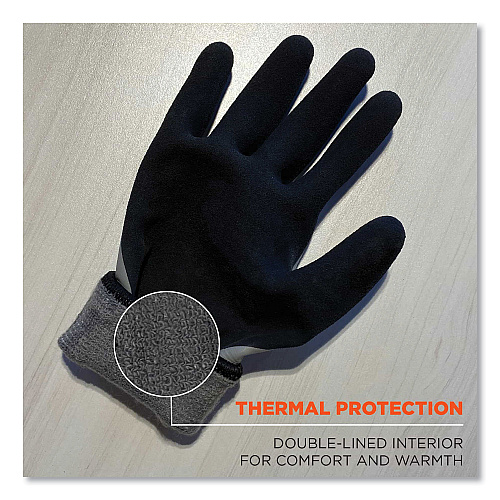 ergodyne ProFlex 7501-CASE Coated Waterproof Winter Gloves, Gray, Small, 144 Pairs/Carton (17932)