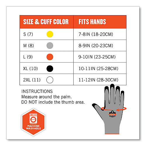 ergodyne ProFlex 7031-CASE ANSI A3 Nitrile-Coated CR Gloves, Gray, Small, 144 Pairs/Carton (17882)