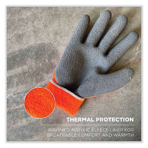 ergodyne ProFlex 7401-CASE Coated Lightweight Winter Gloves, Orange, 2X-Large, 144 Pairs/Carton (17896)