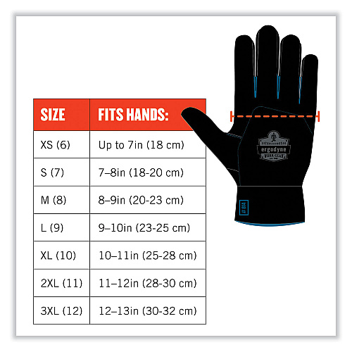 ergodyne ProFlex 7551-CASE ANSI A5 Coated Waterproof CR Gloves, Orange, Small, 144 Pairs/Carton (17992)