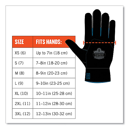 ergodyne ProFlex 7401-CASE Coated Lightweight Winter Gloves, Orange, X-Large, 144 Pairs/Carton (17895)