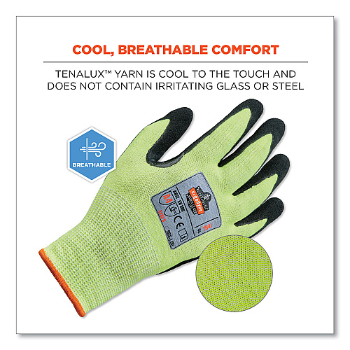 ergodyne ProFlex 7041-CASE ANSI A4 Nitrile Coated CR Gloves, Lime, X-Large, 144 Pairs/Carton (17825)