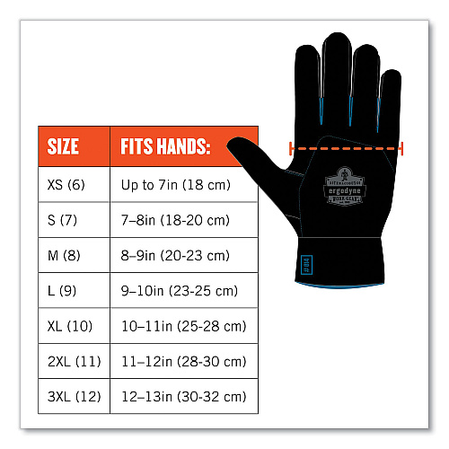 ergodyne ProFlex 7501-CASE Coated Waterproof Winter Gloves, Gray, Small, 144 Pairs/Carton (17932)