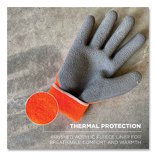 ergodyne ProFlex 7401-CASE Coated Lightweight Winter Gloves, Orange, Medium, 144 Pairs/Carton (17893)