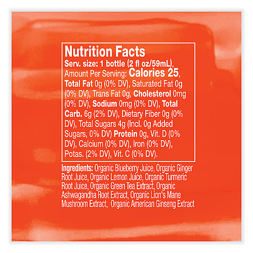 Vive Organic Energy+Focus, 2 oz Bottle, 12/Pack (34800003)