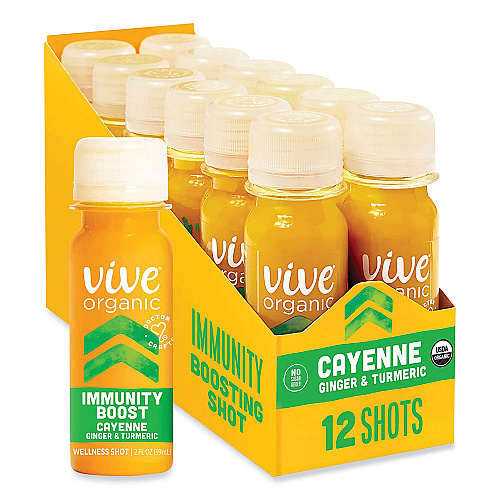 Vive Organic Immunity Boost Cayenne, 2 oz Bottle, 12/Carton (34800002)