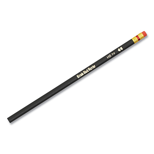 Paper Mate Mirado Black Warrior Pencil, HB (#2), Black Lead, Black Matte Barrel, Dozen (2254)
