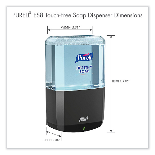 PURELL ES8 Soap Touch-Free Dispenser, 1,200 mL, 5.25 x 8.8 x 12.13, Graphite (773401)