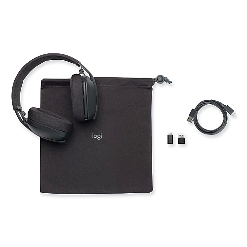 Logitech Zone Vibe Wireless Binaural Over The Head Headset, Graphite (981001198)