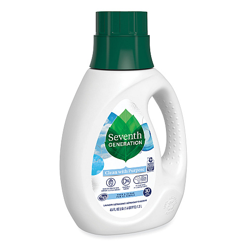 Seventh Generation Natural Liquid Laundry Detergent, Fragrance Free, 45 oz Bottle, 6/Carton (45066CT)