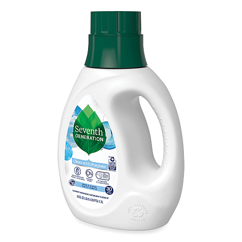 Seventh Generation Natural Liquid Laundry Detergent, Fragrance Free, 45 oz Bottle, 6/Carton (45066CT)