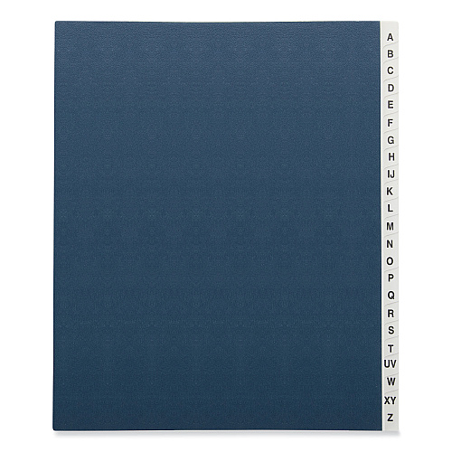 Universal Expanding Desk File, 20 Dividers, Alpha Index, Letter Size, Blue Cover (UNV30540)