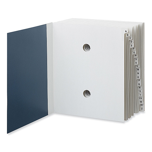 Universal Expanding Desk File, 20 Dividers, Alpha Index, Letter Size, Blue Cover (UNV30540)