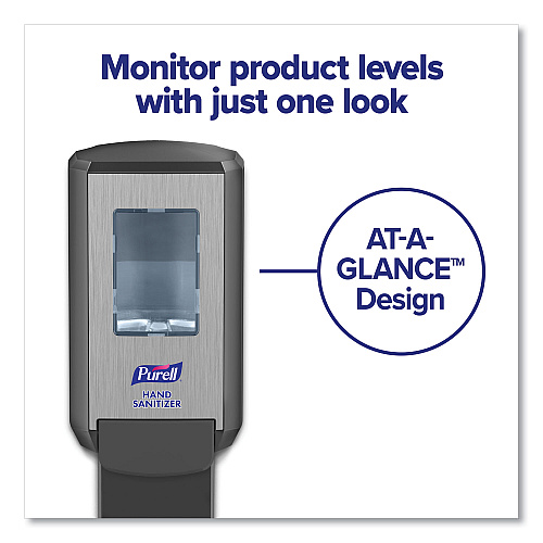PURELL CS4 Hand Sanitizer Dispenser, 1,200 mL, 4.88 x 8.19 x 11.38, Graphite (512401)