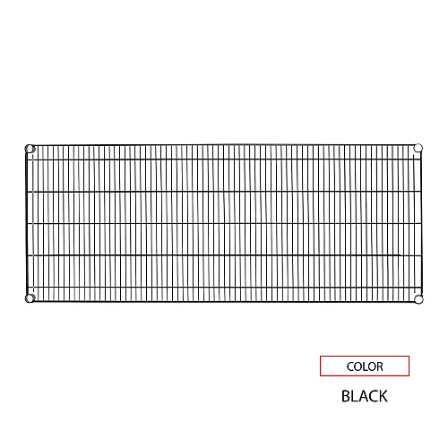 Alera Industrial Wire Shelving Extra Wire Shelves, 48w x 24d, Black, 2 Shelves/Carton (ALESW584824BL)